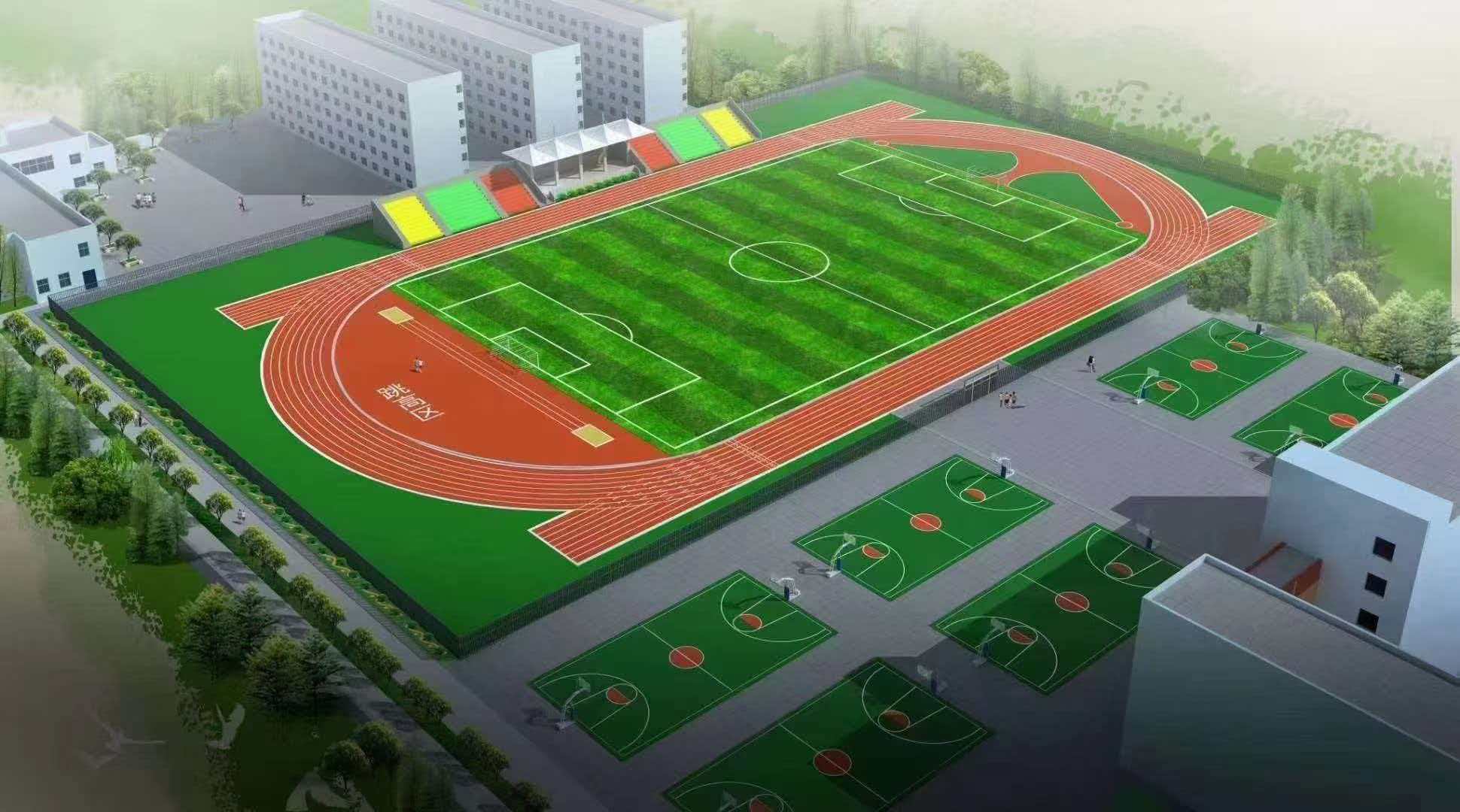 日照市学校运动操场新国标塑胶跑道 - 厂家